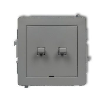 Mechanizm łącznika świecznikowego w stylu amerykańskim Karlik seria DECO 27DWPUS-2 kolor szary mat