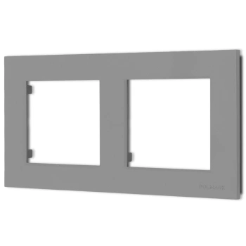 Ramka podwójna R-2BL kolor Popiel mat seria Bella