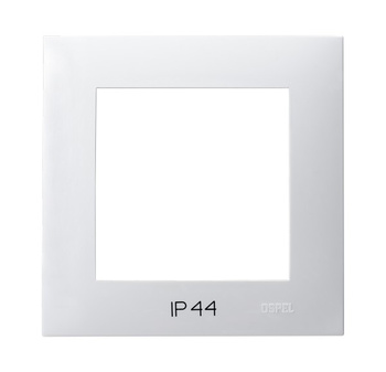Ramka pojedyncza do łączników IP-44 seria SZAFIR kolor Biały symbol RH-1Z/00