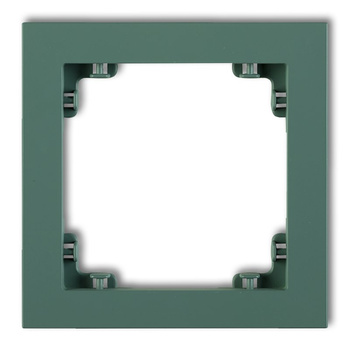 Ramka uniwersalna pojedyncza z tworzywa DECO Pastel Matt Karlik seria DECO 51DR-1 kolor szmaragdowy