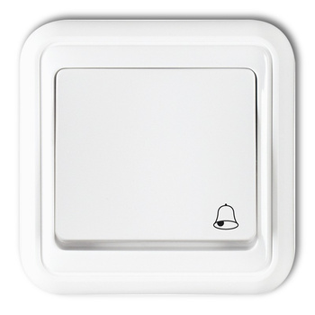 Łącznik zwierny dzwonek podświetlany Karlik seria LIZA WPT-4L kolor biały