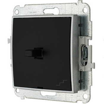 Włącznik moduł bez ramki schodowy usa karlik mini kolor czarny mat/srebrny