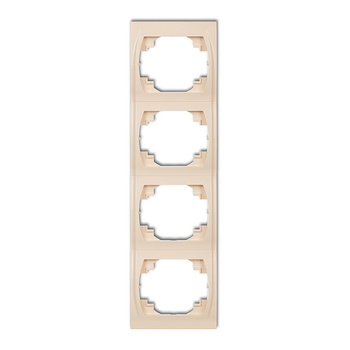 Ramka pionowa poczwórna Karlik seria LOGO 1LRV-4 kolor beżowy