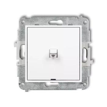 Mechanizm łącznika krzyżowego w stylu amerykańskim bez piktogramu Karlik seria ICON 25IWPUS-6.1 kolor biały mat