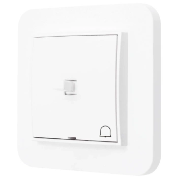 Włącznik dzwonkowy w stylu USA ramka zaokrąglona seria Mini kolor biały