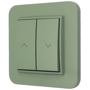 Włącznik roletowy z blokadą z ramką zaokrągloną seria MINI kolor szałwiowy