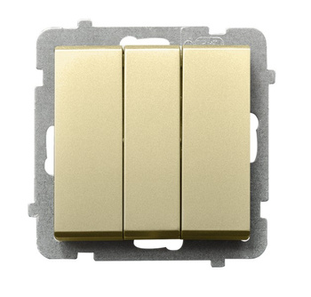 Łącznik potrójny zwierny seria SONATA kolor Szampański złoty symbol ŁP-24R/m/39