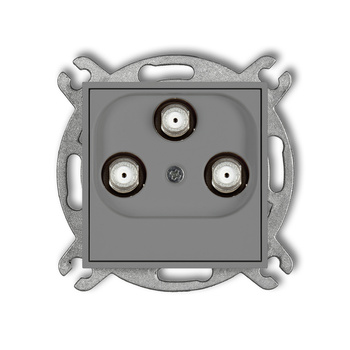 Mechanizm gniazda multimedialnego 3F DATA UPC Karlik seria ICON 27IGMU kolor szary mat