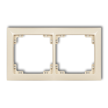 Ramka uniwersalna podwójna z tworzywa DECO Soft Karlik seria DECO 1DRSO-2 kolor beżowy