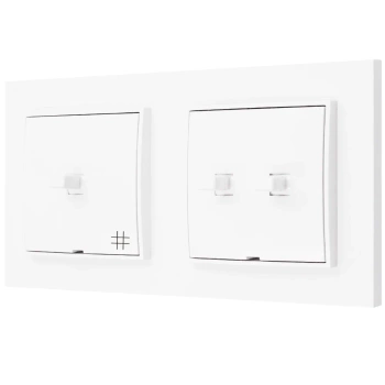 Włącznik światła podwójny i krzyżowy usa kolor biały