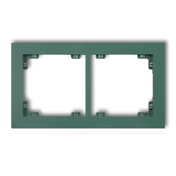 Ramka uniwerstalna podwójna z tworzywa DECO Pastel Matt Karlik seria DECO 51DR-2 kolor szmaragdowy