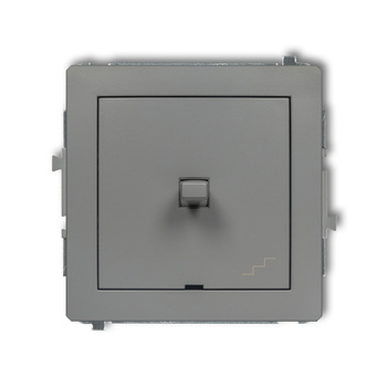 Mechanizm łącznika schodowego w stylu amerykańskim Karlik seria DECO 27DWPUS-3 kolor szary mat