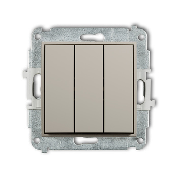 Mechanizm łącznika potrójnego Karlik seria ICON 60IWP-7 kolor taupe