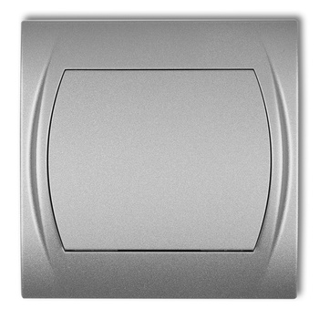 Łącznik zwierny, jednobiegunowy bez piktogramu Karlik seria LOGO 7LWP-4.1 kolor srebrny metalik