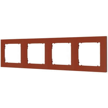Ramka uniwersalna poczwórna kwadratowa z tworzywa Karlik seria MINI 63MR-4 kolor terakota