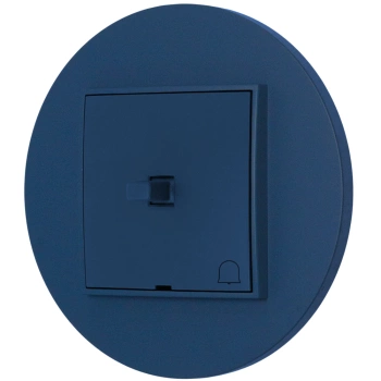 Włącznik dzwonkowy w stylu USA ramka okrągła seria Mini kolor navy blue