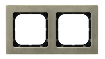 Ramka podwójna seria SONATA NOWE SREBRO kolor Nowe srebro symbol R-2RM/44