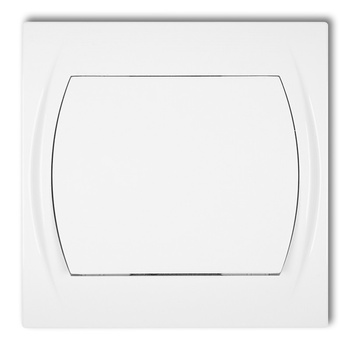 Łącznik zwierny, jednobiegunowy bez piktogramu Karlik seria LOGO LWP-4.1 kolor biały