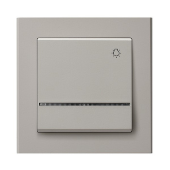 Łącznik zwierny "światło" z podświetleniem niebieskim seria SONATA kolor Kaszmir symbol ŁP-5RS/m/82