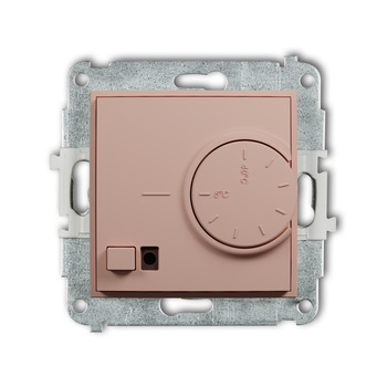 Mechanizm elektronicznego regulatora temperatury z czujnikiem powietrznym Karlik seria ICON 62IRT-2 kolor łososiowy