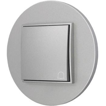 Włącznik dzwonkowy z ramką okrągłą seria MINI kolor srebrny