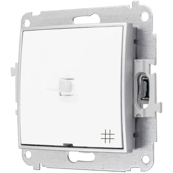 Włącznik moduł bez ramki krzyżowy usa karlik mini kolor biały/srebrny