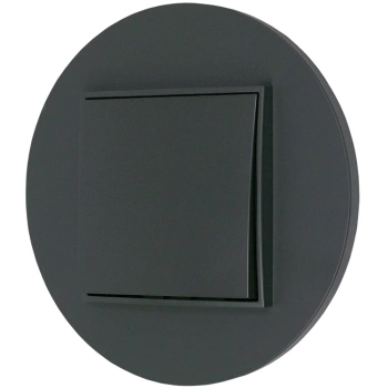 Włącznik pojedynczy z ramką okrągłą seria MINI kolor grafitowy mat