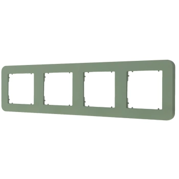 Ramka uniwersalna poczwórna zaokrąglona z tworzywa Karlik seria MINI 61MRTZ-4 kolor szałwiowy
