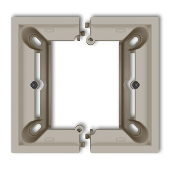 Puszka natynkowa pojedyncza, składana MINI Karlik seria MINI 60DPU-1 kolor taupe