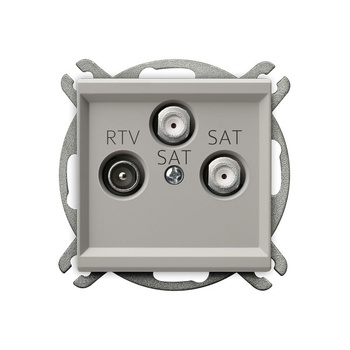 Gniazdo RTV-SAT z dwoma wyjściami SAT seria SONATA kolor Kaszmir symbol GPA-R2S/m/82