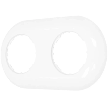 Ramka podwójna do włączników i gniazd retro styl loft kolor biały TG-RE-PR002W