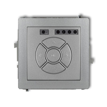 Mechanizm elektronicznego sterownika roletowego sterowanie lokalne i pilotem Karlik seria DECO 7DSR-2 kolor srebrny metalik