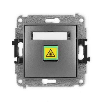 Mechanizm gniazda światłowodowego/optycznego pojedynczego Karlik seria ICON 11IGOP-1 kolor grafitowy