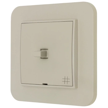 Włącznik krzyżowy w stylu USA ramka zaokrąglona seria Mini kolor taupe