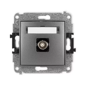 Mechanizm gniazda pojedynczego BNC Karlik seria MINI 11MGBNC-1 kolor grafitowy