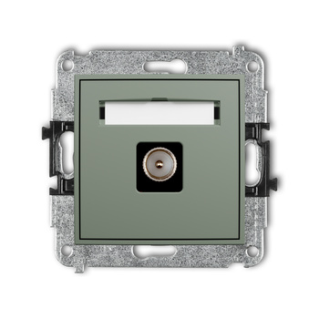 Mechanizm gniazda antenowego pojedynczego TV Karlik seria ICON 61IGTV-1 kolor szałwiowy