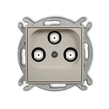Mechanizm gniazda multimedialnego 3F DATA UPC Karlik seria ICON 60IGMU kolor taupe
