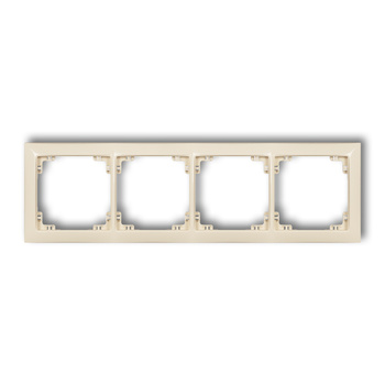 Ramka uniwersalna poczwórna z tworzywa DECO Soft Karlik seria DECO 1DRSO-4 kolor beżowy