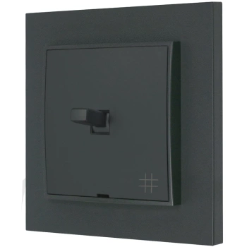 Włącznik krzyżowy w stylu USA ramka kwadratowa seria Mini kolor grafitowy mat