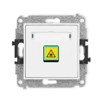 Mechanizm gniazda światłowodowego/optycznego pojedynczego Karlik seria MINI 25MGOP-1 kolor biały mat