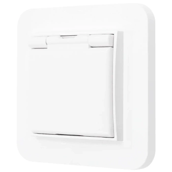 Gniazdo hermetyczne z ramką zaokrąglona seria MINI kolor biały