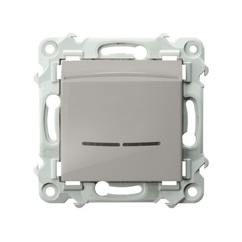 Łącznik hotelowy z podświetleniem pomarańczowym seria SZAFIR kolor Kaszmirowy beż symbol ŁP-15ZS/m/83