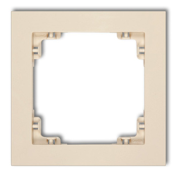 Ramka uniwersalna pojedyncza z tworzywa Karlik seria DECO 1DR-1 kolor beżowy