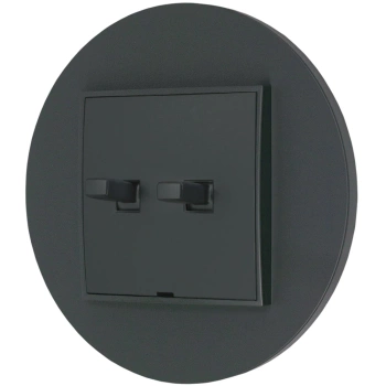 Włącznik roletowy w stylu USA ramka okrągła seria Mini kolor grafitowy mat