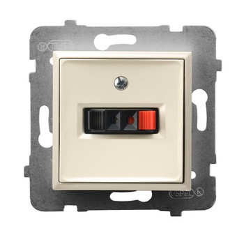 Gniazdo głośnikowe pojedyncze seria ARIA kolor Ecru symbol GG-1U/m/27