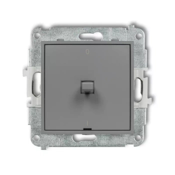 Mechanizm łącznika dwubiegunowego w stylu amerykańskim Karlik seria MINI 27MWPUS-9 kolor szary mat