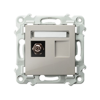 Gniazdo ekwipotencjalne pojedyncze seria SZAFIR kolor Kaszmirowy beż symbol GPE-1Z/m/83