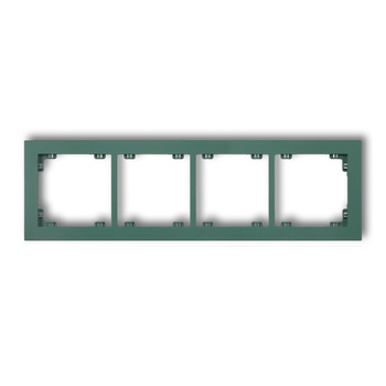 Ramka uniwersalna podczwórna z tworzywa DECO Pastel Matt Karlik seria DECO 51DR-4 kolor szmaragdowy