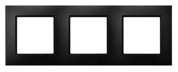 Ramka potrójna seria ARIA kolor Czarny metalik symbol R-3U/33