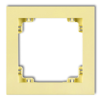 Ramka uniwersalna pojedyncza z tworzywa DECO Pastel Matt Karlik seria DECO 43DR-1 kolor kanarkowy